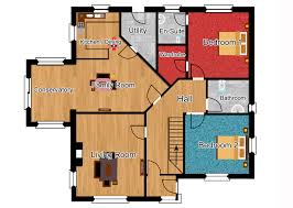 You can draw a section in your story and customize its texture and color. Floor Plan