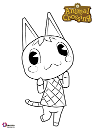 Free Coloring sheet Rosie Animal Crossing character coloring page  Collection of cartoon coloring page… | Coloriage animaux, Coloriage, Pages  à colorier des animaux