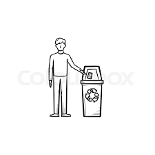 Licensing, prints & other optionslearn more. Man Throwing Garbage Into A Trash Bin Stock Vector Colourbox