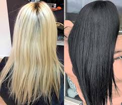 Once the hair has been filled and is totally dry, you can move on to the final deeper color. How To Dye Blonde Hair Black Without It Turning Green