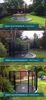 We Offer A Full Range Of In Ground Trampoline Safety Enclosures For Both Our Circular And Rectangular In Grou In Ground Trampoline Backyard Trampoline Backyard