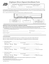 Browse Our Sample Of Employee Direct Deposit Enrollment Form Template In 2020 Statement Template Templates Shocking Facts
