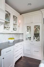 Mirrored Pantry Cabinets Transitional Kitchen Casa Verde Design Mirrored Kitchen Cabinet Pantry Design Grey Countertops
