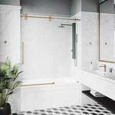 With modern style and crisp, clean designwith modern style and crisp, clean design lines, pleat brings new technology to the contemporary bath. Gold Bathtub Doors Bathtubs The Home Depot