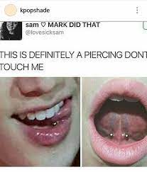 Mark S Got A Tongue Piercing Omg Tongue Piercing Tongue Piercing Tumblr Piercing