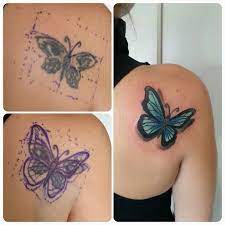 33 Tattoo Cover Ups Designs That Are Way Better Than The Original Cover Up Tattoos Butterfly Tattoo Cover Up Butterfly Tattoo On Shoulder