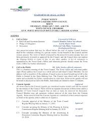 STATEMENT OF LEGAL ACTION PUBLIC NOTICE PINETOP-LAKESIDE TOWN COUNCIL MEETS  THURSDAY, FEBRUARY 7, 2019