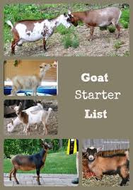 Goat Starter List Goat Farming Animals Pets