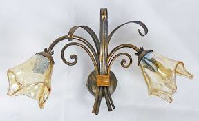 Lampada da parete applique classico rustico country ferro battuto cucina camera. Applique Anche Per Salone Lampada Da Parete Con 2 Luci Art 638