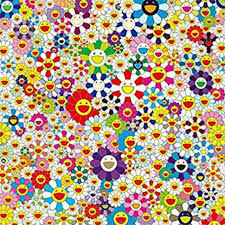 Takashi murakami an homage to ikb canvas poster (60x90cm/24x36in) flower art. Takashi Murakami Poster If I Could Reach That Field Of Flowers I Would Die Happy Ebay