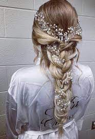 Bridal Hair Piece Wedding Hairpiece Beaded Wreath Bridal Hair Etsy In 2021 Bridal Hair Jewelry Pearl Hair Vine Wedding Long Hair Vine