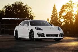 White Porsche Panamera Shod In Adv1 Rims Featuring Red Brakes Porsche Panamera Porsche Porsche Panamera Turbo