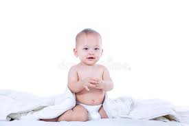 Baby Laughing Inside Blanket Isolated Stock Image Image Of Filipino Indian 33393209