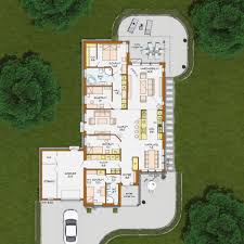 Ein Sehr Innovatives Durchdachtes Konzept Fur Schmale Und Tiefe Grundstucke Die Langsseite Des Hauses Wird U Haus Schmales Grundstuck Schmales Haus Grundrisse
