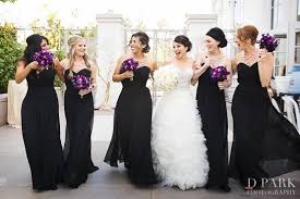 Black And Purple Wedding I Really Like These Dresses Wedding Library Wedding Summer Wedding