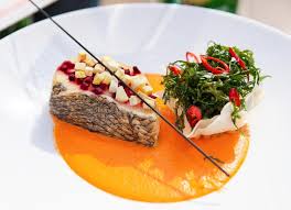 Seabass Haute Cuisine Dish With Herbs And Vegetable Puree Affiliate Cuisine Haute Seabass Dish Puree Ad In 2020 Food Food Plating Food Design
