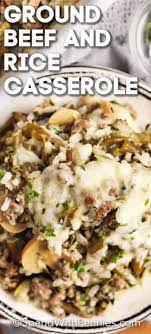 This Ground Beef Rice Casserole Is The Perfect Weeknight Dinner In 2020 Ground Beef Rice Beef And Rice Ground Beef Recipes For Dinner