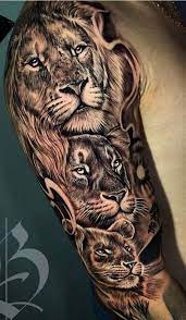 Pin By Federico On Tattoo Brazo Lion Tattoo Lion Shoulder Tattoo Tiger Tattoo Sleeve