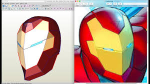 Make iron man helmet at home. Invincible Iron Man Helmet Foam Pepakura Files Youtube