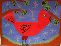 Bird With Red Triangle On Back Of Head Pin By Holly Howell On Ae Collage Lessons Art Lessons Elementary First Grade Art Teaching Art