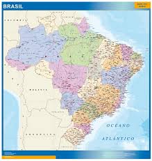 Brazil from mapcarta, the open map. Brazil Biggest Wall Map Largest Wall Maps Of The World