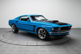 1969 Grabber Blue Ford Mustang Boss 302 Pro Touring 5 0l V8 Ford Mustang Fastback Ford Mustang Ford Mustang Boss