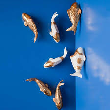 I Liked This Design On Fab Wall Koi Fish 10pc Gold Fish Wall Decor Gold Leaf Design Group Koi Fish