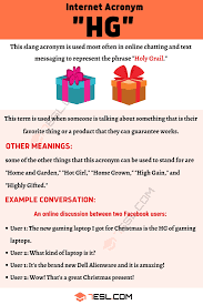 Hg Meaning What Does The Popular Acronym Hg Mean 7esl Meant To Be Learn English Acronym