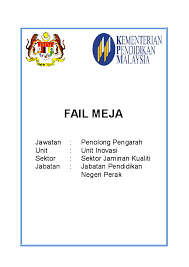 Jabatan pendidikan negeri jpn negeri sembilan. Doc Contoh Fail Meja Mengikut Format Kpm Portal Jpn Perak Nik Kamarul Anuar Abdullah Academia Edu