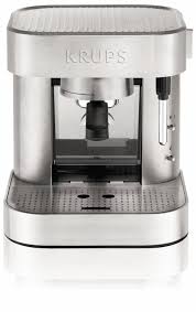 Krups Xp601050 Manual Pump Espresso Machine With Thermo Block System And Stainless Steel Housing Silver Kitchen Dining Ama Krups Espresso Machine Espresso