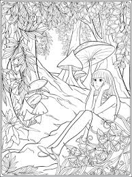 Cute easter bunny holding easter egg. Girl Alice In The Woods In The Meadow With Trees And Mushrooms Royalty Free Cliparts Vectors And Stock Illustration Image 68056091