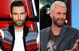 The voice coaches shakira, usher, blake shelton and adam levine stopped by universal studios hollywood to dish with extra's mario lopez on everything from blake's music video with rihanna to adam's platinum blonde look. Adam Levine Goes Back To Platinum Blonde People Com