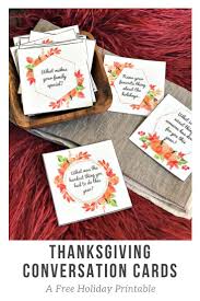 Take Your Thanksgiving Table Talk Up A Notch With These Free Printable Thanksgiving Thanksgiving Table Talk Thanksgiving Conversation Starters Thanksgiving Fun