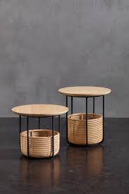 Rustic coffee table oval coffee. Vivi Small Table And Basket In Black Metal And Rattan Vincent Sheppard Contemporary Design Lighting Ref 18110063