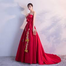 Lud & dodge fabulous japanese cooking show. Traditional Toast Clothing Bride Wedding Tube Top Long Chinese Style Back Door Evening Dress Dinner Party Dress Show Qipao Skirt Cheongsams Aliexpress