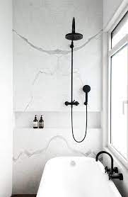 Bathroom Metal Shower Faucet White Frame Window Light Grey Sofa Wood Interior With Mezzanine Froste Bathroom Inspiration Bathroom Trends Black White Bathrooms
