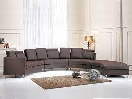 Welche farbe passt zu einem braunen sofa? Sofa Leder Braun Rund Rotunde Beliani De