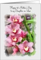 I have written wrote words of gratitude to her for all the blessings she instilled into my life as her daughter. First Mother S Day To My Daughter In Law Pink Orchids Card 1060285