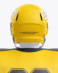 Download American Football Kit Mockup With Mannequin Back View In Apparel Mockups On Yellow Images Object Mockups