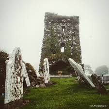 The Mist Shrouded Ruins Of A Fortified Medieval Church Church At Killea Co Waterford Ireland Ancient Ireland Cemeteries Ireland