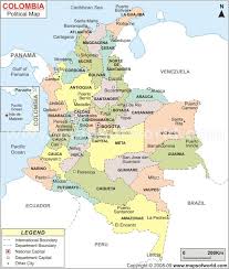 Colombia is located in northwestern south america. Colombia Political Map