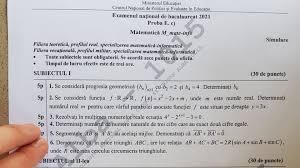 02 apr, 2021 posting komentar. Foto Subiecte È™i Bareme Simulare Bacalaureat 2021 La MatematicÄƒ Pentru Elevii De Clasa A Xii A Ziarul Unirea