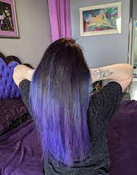 Tie it or leave freely or half updo! Midnight Purple Hair Here S How I M Doing My Hair At Home
