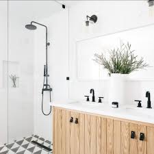 Modern style of 1950 came out with the use of wooden elements in the room. 29 Stunning Midcentury Modern Bathrooms