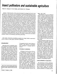 However, the growing diversity of crops in saskatchewan leaves some gaps in knowledge as to how areas of a field may have insect numbers that are in excess of economic thresholds. Pdf Insect Pollinators And Sustainable Agriculture