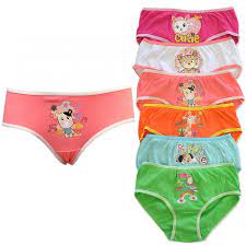 6 Pc Girls Briefs Panties 100% Cotton Underwear Cute Children Panty Kids  Size M - Walmart.com