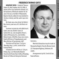Frederick T Gates Obit