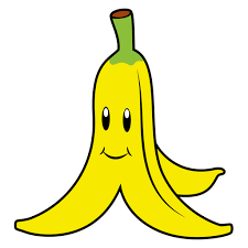 Super Mario Banana Peel Sticker Banana Peel Super Mario Logo Sticker