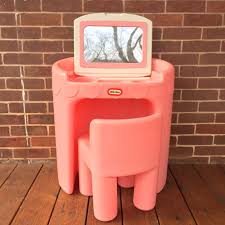 Vintage Little Tikes Child Size Pink Make Up Vanity W Fold Down Mirror Amp Chair Ebay Childhood Memories 2000 Preschool Toys Little Tykes