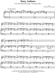 Gary Indiana From The Music Man Sheet Music In G Major Transposable Download Print Sku Mn0069655